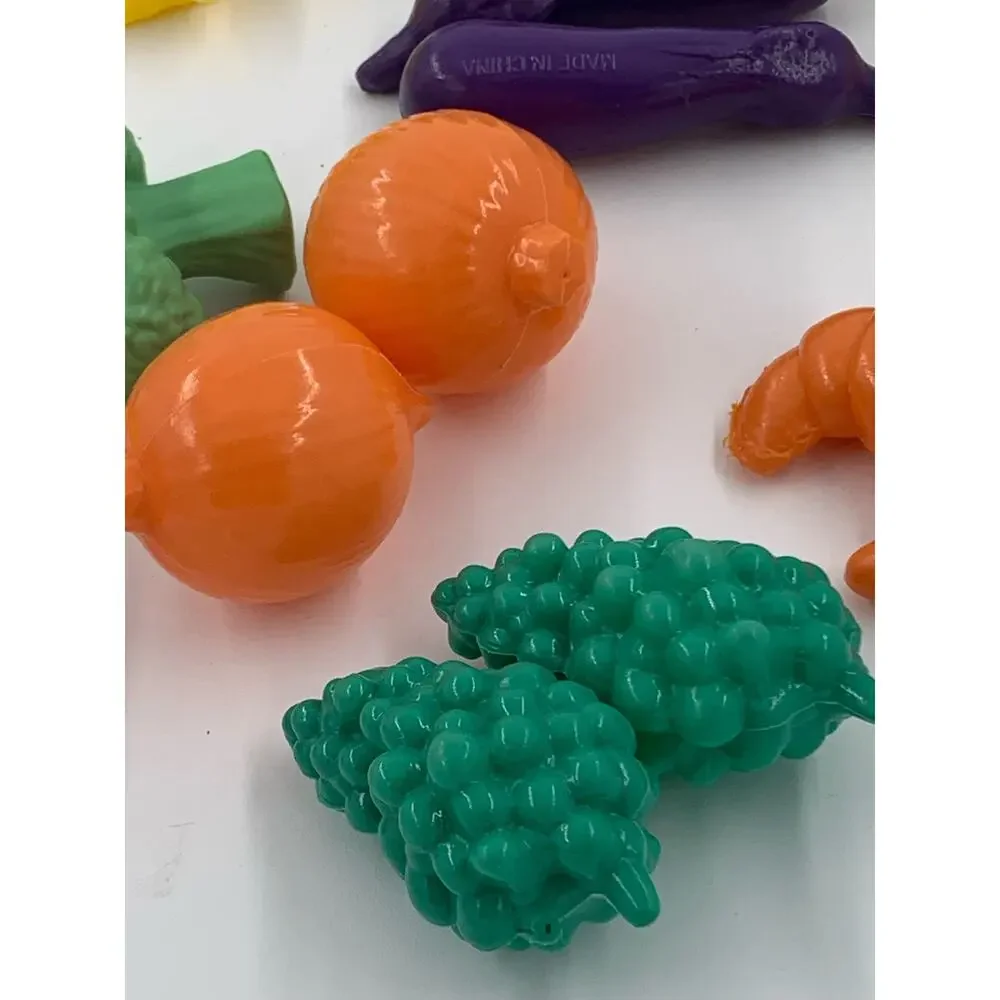 Play Food For Kids Kitchen Plastic Eggs Chips Fruits Vegetables Bread 25+ Pieces